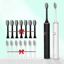 GeZhou Electric Toothbrush Rechargeable IPX7 Waterproof Sonic Toothbrush for children 18 Mode Travel Toothbrush 16 Brush Heads