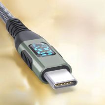 100W USB C to USB C Cable Type C PD 5A FastCharging for LED Display Nylon Braided charger Cord for iPhone16 15 MacBook iPad