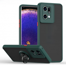 KEYSION Fashion Matte Case for OPPO Find X5 X5 Pro Transparent Ring Stand Shockproof Phone Back Cover for OPPO Find X5 X3 Lite