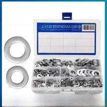 620/1010pcs Flat Washer Set Stainless Steel M2 M3 M4 M5 M6 M8 M10 M12 Ring Gasket Set Plain Washers Metal Washer Assortment Kit