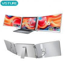 FHD IPS Gaming Series Portable LCD Backlit Monitor High-Definition Dual Triple Screen Extender for Productivity Visture