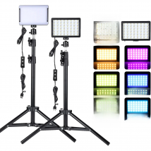 Led Video Light Camera Photography Lighting Kit With Tripod Stand 4 Color RGB Filters For  Filming Streaming Studio Shooting