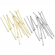100Pcs 15/20/25/30mm Head Pins Stainless Steel Water Gold Plated Straight T Pin for DIY Jewelry Making Earring Findings Supplies