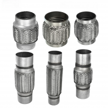 X Autohaux 51mm 58mm 65mm 76mm Stainless Steel Car Muffler Exhaust Flexible Pipe Tubing Universal Exhaust Joint Universal Parts