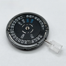 Japan Genuine NH36 Movement English-Spanish Datewheel Crown at 3.0/3.8 O'clock Mod NH36A Day-Date at 3:00 Black/White Disc 4R36A