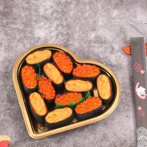 Disposable Heart-shaped Sushi Box Sashimi Platter Takeaway Box Food Delivery Container Food Grade PS Salad Bowl Fast Food Tray