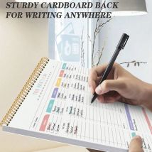 Blocco agenda settimanale minimalista |   Organizzatore di pianificazione senza data con localizzatore di abitudini e elenco delle cose da fare |   Blocco note per attività quotidiane