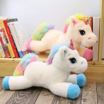 40cm 60cm 80cm Rainbow Unicorn Plush Toys Kawaii Kids Toys Stuffed Cartoon Animal Baby Doll Children Christmas Birthday Gift