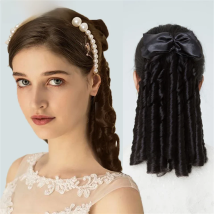 AOSI Synthetic Roll Hair Ponytail Heat resistant Princess Hair Products Medieval European Hair For Women Evening Party Headwea