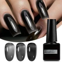 Mtssii 7ML Jelly Amber Gel Nail Polish Black White Crystal Translucent Dull Color Nail Art Gel Semi Permanent Gel Polish Varnish
