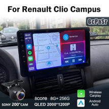 Auto Radio Für Renault Clio 2 BB CB 2001-2012 Stereo Multimedia Video Player Drahtlose Carplay GPS Navigation Android auto