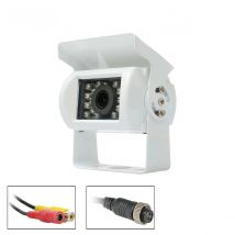 DIYSECUR IP68 4PIN HD CCD IR Night Vision Car Rear View Reversing Parking Camera for Truck Van Bus Lorry White