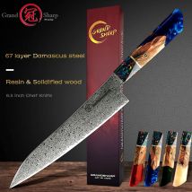 Japanischen VG10 Damaskus Küchenmesser Kochmesser 8,6 Zoll Japanischen Damaskus Messer Kochen