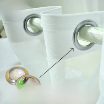 Wholesal Sales Silver Metal Rings For Curtain Grommet Top Room Decor Hanging Curtain Metal Eyelets Accessories Press Ojal 001-6