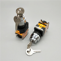 22mm LA38-11Y2/LA38-20Y3 2/3 Position with Key Knob Switch Self-locking/Self-reset Select Button Switch 10A/440V Rotary Switch