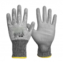 3 Pairs QearSafety Cut 3 HPPE Yarn Work Safety Gloves,Thin PU Palm Coated,Anti-slip,Dexterity Light-Weight, Assembling Jobs