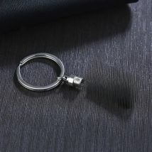 Stainless Steel Cylinder Urn Keychain for Men Women Bottle Hanging Pills Cremation Memorial Urn Jewelry for Ashes Time Capsule