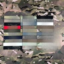 Custom Laser Cutting IR IFF Infrared Reflection Patch Name Tapes Black Letters Twoline Morale Tactics Military Airsoft