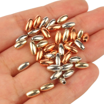 300/600pcs 4x8mm Rice Shape CCB Beads For Bracelet Jewelry Findings Plastic Loose Spacer Beads DIY Craft Supplies