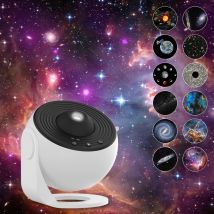Lampka nocna Projektor Galaxy Projektor gwiaździstego nieba 360 °   Obrotowa lampa planetarium do sypialni dziecięcej prezent na walentynki ślubny Deco