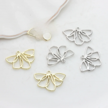 Zinc Alloy Charms   Hollow Flower Shape Charms Connector 6pcs/lot For DIY Fashion Earrings Making Accessories