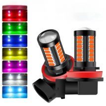 H11 H8 H4 H7 9005 9006 LED Fog Light Bulbs Extremely Bright Car DRL Driving Fog Lights 5730 33SMD 12V White/Amber/Red/Blue/Pink