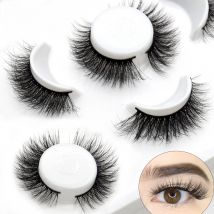 3/5 Pairs Visofree Lashes Natrual Wispy Fluffy Mink Eyelashes Wholesale Mink Lashes Makeup False Eyelashes Long Thick Faux Cils