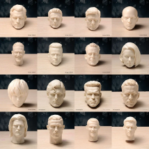 Unpainted 1/6 Brad Pitt Tom Cruis Arnold Paul Walker Ronaldo Bruce Willis Head Sculpt Carving Fit Male Soldier Action Figure