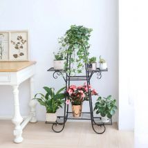 Large 7 Tier Plant Stands Indoor Metal Plant Shelf Stand Outdoor Multilayer Potted Planters Display Rack Patio Garden