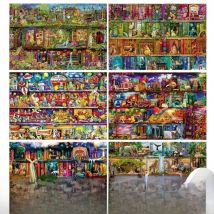 Cartoon Landscape 120 Colors AB Fairy Dust Diamond Painting Bookshelf Magical World Mosaic 5D DIY Crafts Arrival Set Home Decor