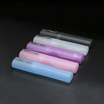 Small Ultra Light Rimless Pen Holder Reading Glasses With Pen Tube Case Men Women Portable Pocket Reading Eyewear Presbyopia