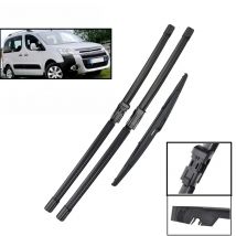 Erick's Wiper Front & Rear Wiper Blades Set For Peugeot Partner 2 2008 - 2017 Windshield Windscreen Window Car Brush 26"+16"+14"