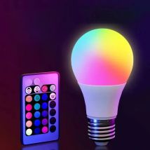 16 Colors RGB Bulb LED Multicolor Bulb E27 220V Household Lighting Dimmable 24 Key Remote Control Smart Lamp Atmosphere Light