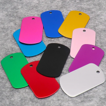 Wholesale 100Pcs Military Pet Dog ID Tag Personalized Army ID Tags Nameplate Blank Dog Tags Pendant Laser Custom Name Engraved
