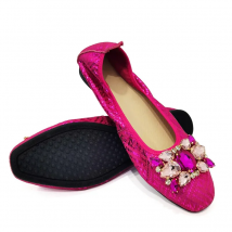 Ltalian Style Women's Shoes Spring 2025 Genuine Leather Maternity Diamonds And Rhinestones Ballet Flats High Quality Loafers