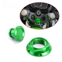 Motorcycle CNC Aluminum Front Fork Upper Top Triple Clamp Screw Cap Nut Accessories for Kawasaki NINJA400 Ninja 400 Z400 Z 400