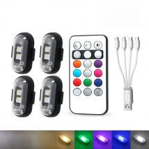 4/10x Car LED Light Multifunctional Car LED Warning Light, Rechargeable Wireless Car Light with Remote Control, Decorative Light