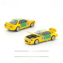 (Pre-order) Xcartoys x Pop Race 1:64 SKYLINE BNR32 #11 yellow green Diecast Collector's Vehicle Model Car