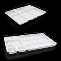 50Pcs PVC Plastic Tattoo Makeup Dentist Mouth Mirror Tweeze Storage Plate Consumable Disposable Dental Instrument Organizer Tray