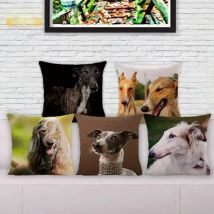 Cozy Greyhound printed couch cushion cover home decorative pillows 18" pillow cover 45x45cm pillowcase cute dogs printed QX-G1