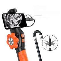 360 Degree Rotation Endoscope Inspection Camera 6.4mm Lens HD Articulated Borescope Camera for Automotive Car IOS Android