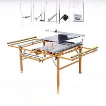 New type of woodworking push table saw multifunctional folding woodworking portable precision sawing machine worktable