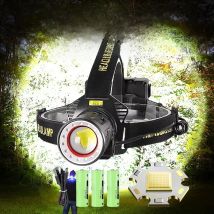 New 12000000 Lumens Headlamp Sensor XHP360 Fishing Headlight 18650 Battery Flashlight USB Rechargeable Head Lights Torch Lantern