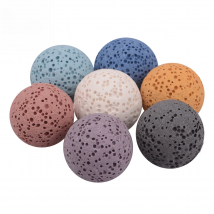 Eudora 14/18mm Aromatherapy Nature Lava Stone Essential Oil Diffuser Perfume Balls for Harmony Locket Cage Nature Stone Pendant