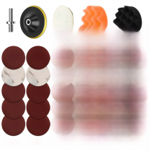 Headlight Repair Restoration Kit Car Polishing Disc 3inch 75mm Auto Waxing Sponge Sanding Pad With Sandpaper For Car Detailing