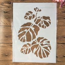 A4 29cm Big Broadleaf Leaves DIY Layering Stencils Wall Painting Scrapbook Coloring Embossing Album Decorative Template