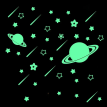 Fluorescent Meteor Stars Glow in the Dark Wall Stickers Cartoon Astronomy Luminous Stickers Kids Rooms Ceiling Decoration Decals