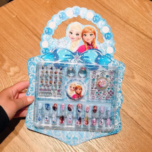 Disney Children's Nail Sticker Set Elsa Princess Dress Up Cute Kawaii Stickers Waterproof Nail Art Stickers Frozen Girl Gift Toy