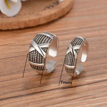 Buyee 925 Sterling Silver Lover Couples Ring Sets Elegant X Gray Sweet Ring Finger for Woman Man Fashion Fine Jewelry Circle