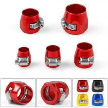 2PCS/LOT Hose Clamp AN4 AN6 AN8 AN10 AN12 Fuel Pipe Clip Oil Water Tube Hose Fittings Finisher Clamps Hex Finishers